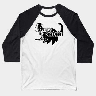 Beasts of Britain  -Nessie Logo -  Black Baseball T-Shirt